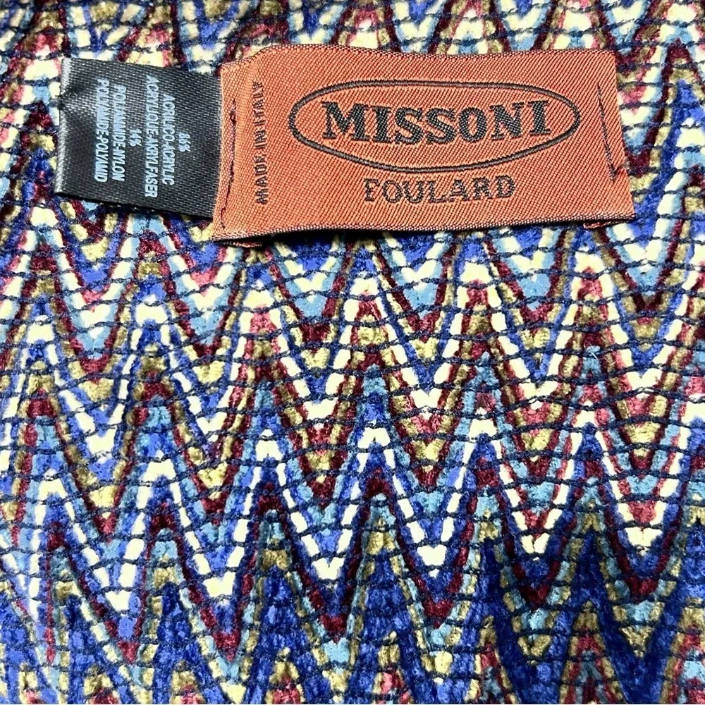 Missoni Multicolor Zigzag Foulard Scarf/Shawl